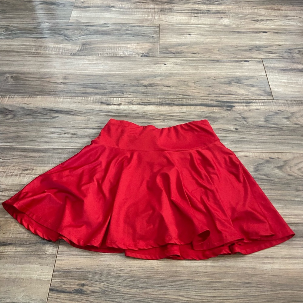 Refuge Vibrant Red Mini Skirt